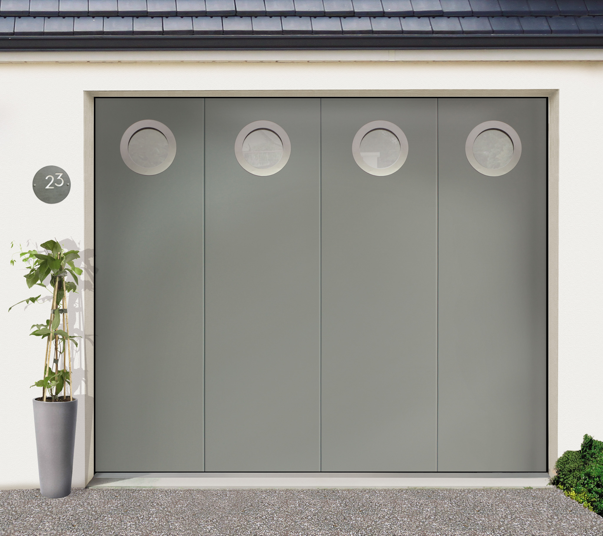 Porte de garage sectionnelle latérale (coulissante)